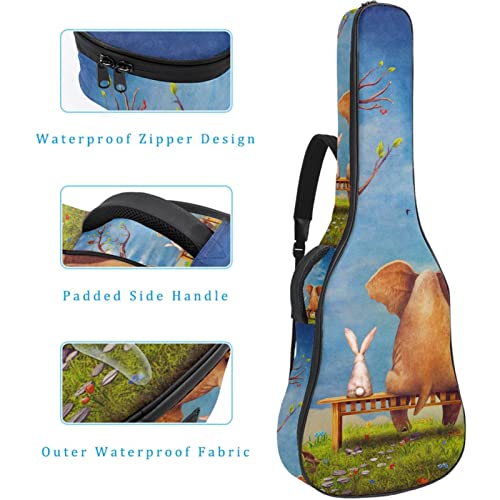 Housse de transport étanche pour guitare acoustique avec double bandoulière et poche arrière mignon de cochon et lapin… - Les Beatles, Paul McCartney, John Lennon, RIngo Starr, George Harrison Housse de transport étanche pour guitare acoustique avec double bandoulière et poche arrière mignon de cochon et lapin… – Image 5