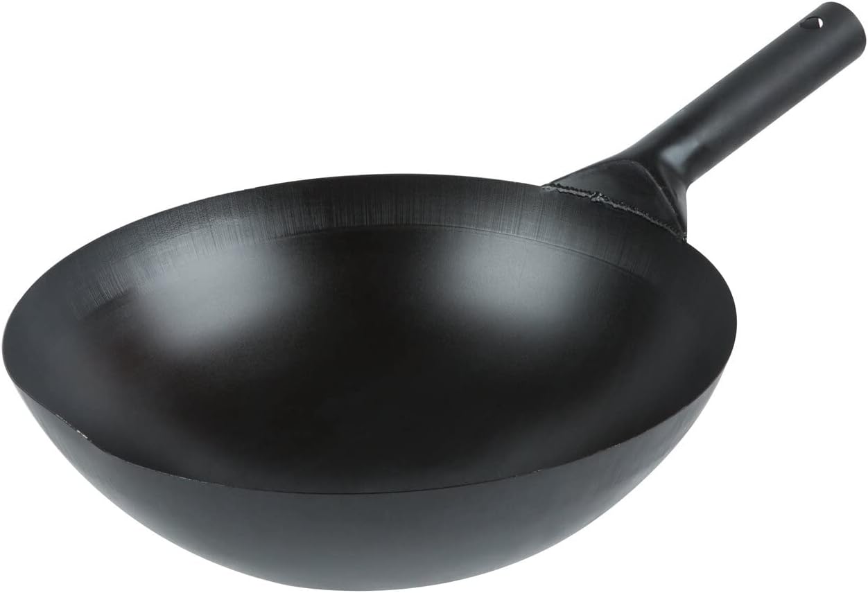 14" Carbon Steel Chinese Wok *Japanese Style *Round Bottom