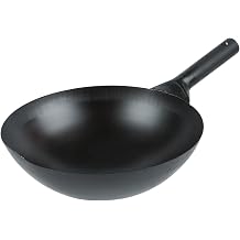 14" Carbon Steel Chinese Wok *Japanese Style *Round Bottom