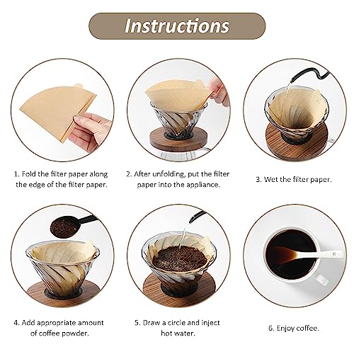 200 filtri da caffè, filtri conici da 2 a 4 tazze