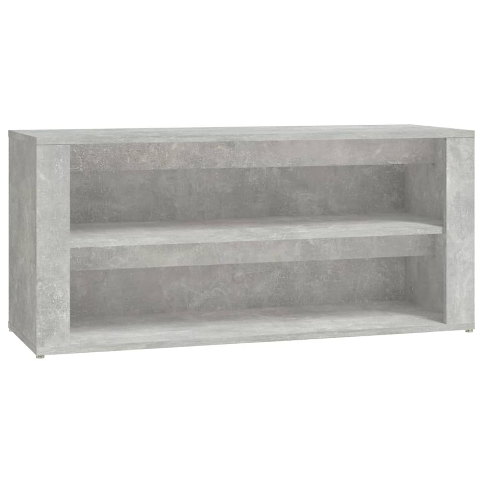 Schuhregal, Shoe Rack, Schuhständer, Schuh Regal, Schuhschrank, Kleinmöbel, Schuhe Regalsystem, Betongrau 100x35x45 cm Holzwerkstoff
