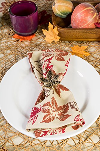 Dii Rustic Autumn Leaves Kitchen Collection Thanksgiving & Fall Table Décor, Napkin Set, 20X20, 6 Piece #TOP6