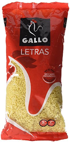Pastas Gallo - Pasta Letras Paquete 250 g - [Pack de 8]