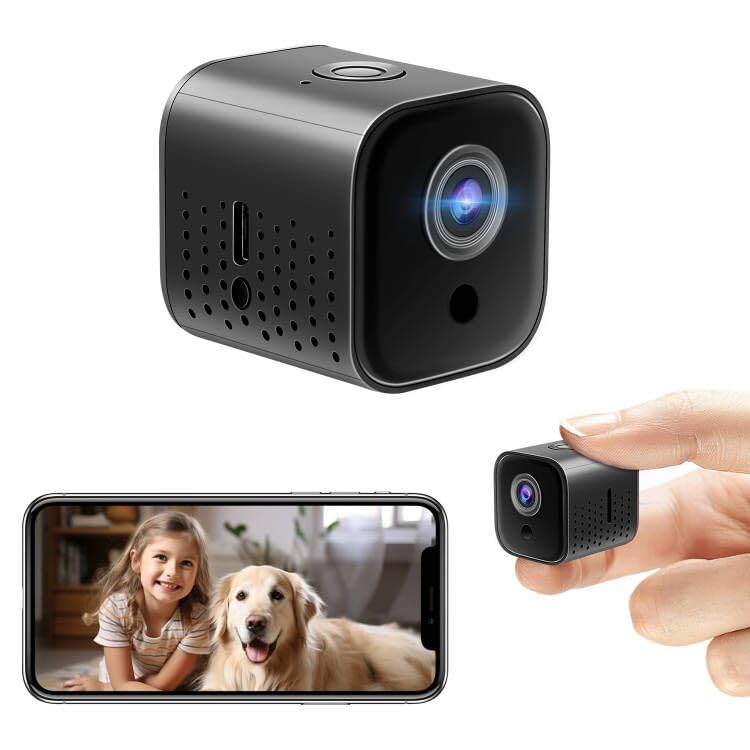 小型カメラ 隠しカメラ 4K 充電式 防犯カメラ 監視カメラ 暗視機能...