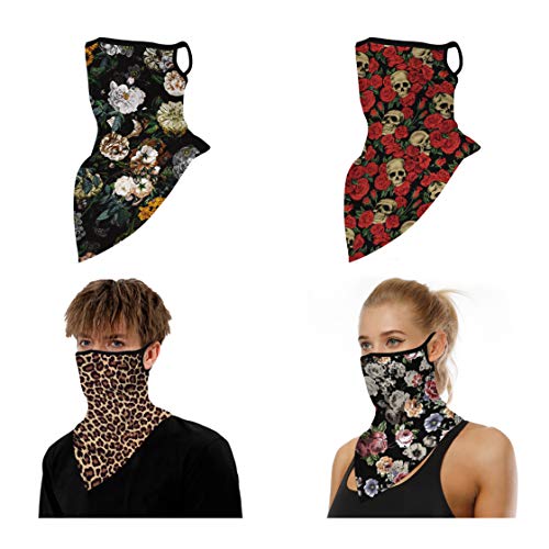 AGOLOD 4 unids Bandana Unisex Agujeros Cara Bufanda Lavable Reutilizable Rave Pasamontañas A prueba de viento Cara Caliente Máscara de Motocicleta Mujeres Hombres
