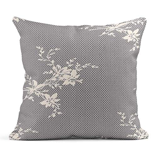 Kinhevao Cojín Patrón de Encaje Floral Bobina Antigua Boho Chic Ramo