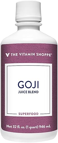 The Vitamin Shoppe Jugo de Goji (Bayas de Goji), una mezcla de jugo natural, superalimento, antioxidante, cosechado de la planta de licio, refuerzo