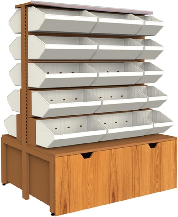 5 Tier Large Supermarket Shelf, Double Sided Storage