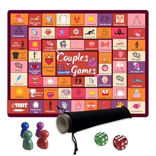 Couples Games for Adults, Board Games for Boyfriend Girlfriend, Date Night Ideas Dirty Activities Adultopoly for Bridal Shower, Game Night, Party, for Husband, Wife, Valentine’s Day