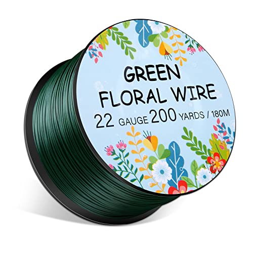 Floral Wire 22 Gauge Flower Wire For Craft, 200 Yards Green Flexible Paddle Florist Wire For Flower, Green Florist Wire Christmas Wreaths Tree, Garland Floral Flower Arrangements, And Wreath Frame #TOP8