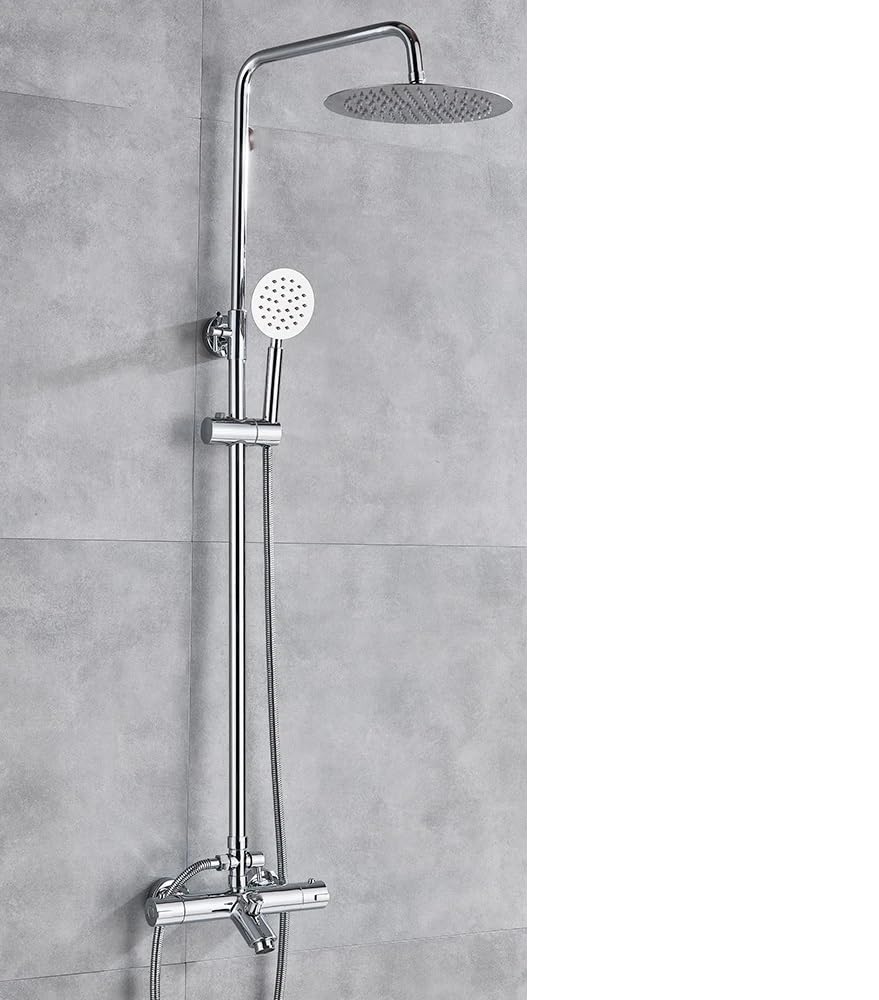 Ensemble de douche thermostatique noir mat avec mitigeur chic - 3