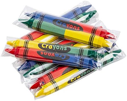AmerCare CiboWares 4-Color Double End Honeycomb Crayons, Case of 250 Packs