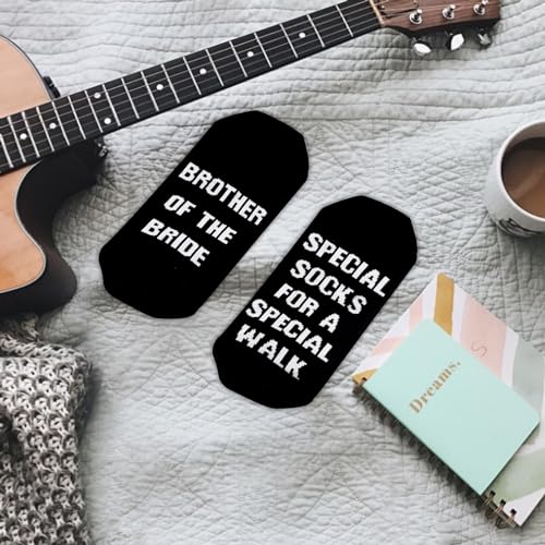 TSOTMO 2 Pairs Brother of The Bride Socks Special Socks for a Special Walk Wedding Party Gift Brother Gift from Bride4