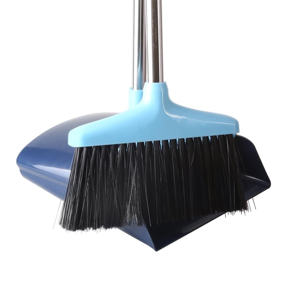 FGY Broom and Dustpan Set for Home, 36" Broom Dust Pan Set for Teen, Broom with Dustpan Combo Set for Home Kitchen Room Office Outdoor Indoor - 3L Capacity, 10" Great Edge