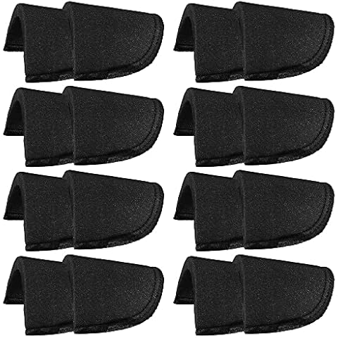 8 Pair Sewing Foam Shoulder Pads Soft Covered Set-in Sewing Foam Pads Shoulder Pads Soft Covered for Blazer Clothes Sewing Accessories Craft DIY Black Cover