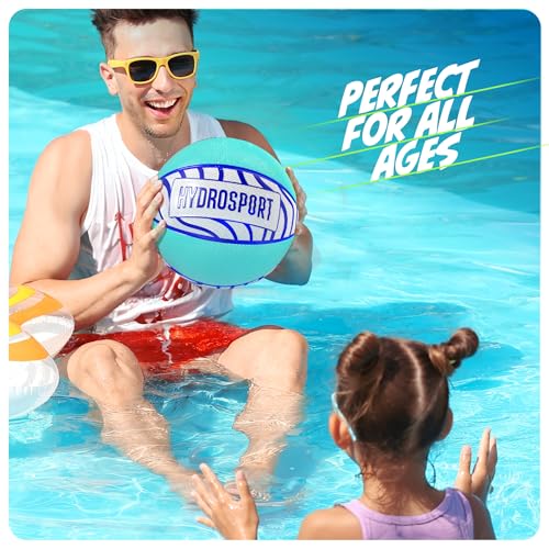 Pool Basketball (Size 3) - Pool Toys for Kids, Teens, & Adults - Water Basketball for Pools Party - Waterproof Swimming Balls - Water Toys for Kids Ages 8-12 - Lake, Beach Accessories - Summer Games