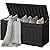 Devoko 80 Gallon Deck Box, Waterproof Resin Outdoor Storage Box for Outside and Patio, Outdoor Storage Bench Lockable for Patio Furniture, Garden Tools and Pool Supplies (Black, 80 Gallon)