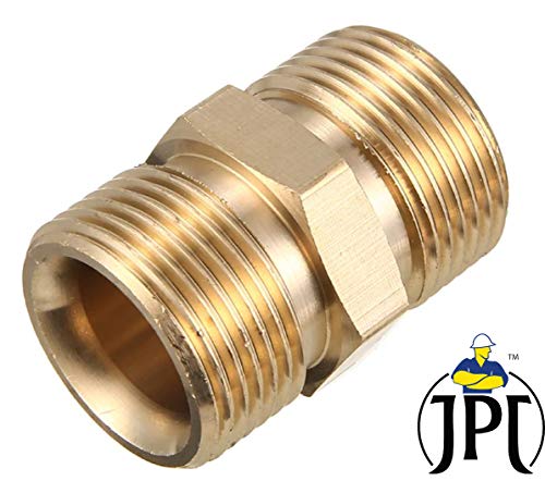 Image of JPT M22 MALE BRASS CONNECTOR FOR EXTENSION OF WASHER HOSE PIPE(PACK OF 2)