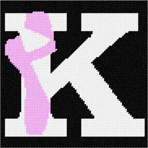 Pepita Needlepoint Canvas: Letter K Ballet Shoe, 7