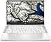 Price comparison product image HP 14A-NA0500SA 14" Chromebook | Full HD Screen | Intel Celeron N400 2.6GHz | 4GB / 64 GB eMMC | White