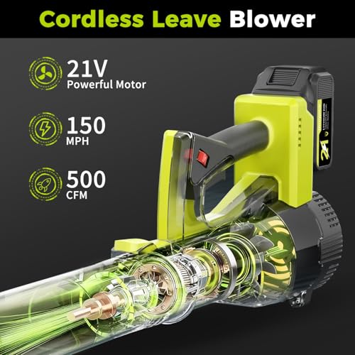 Men Cordless Leaf Blower 21V - image 2