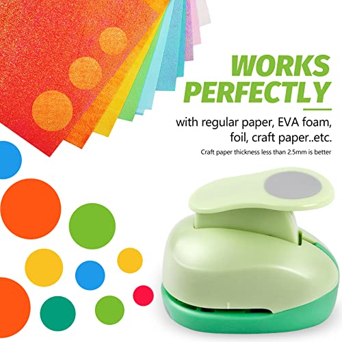 Ucec Circle Punch, Craft Hole Punch Round Punch For Crafting, 5 Different Size Circle Hole Punch For Paper Crafts, Cardstock, Gift Wrapping, Cards And Scrapbooks-3/8 5/8 1 1.5 2 Inch Circle Punch Set #TOP3