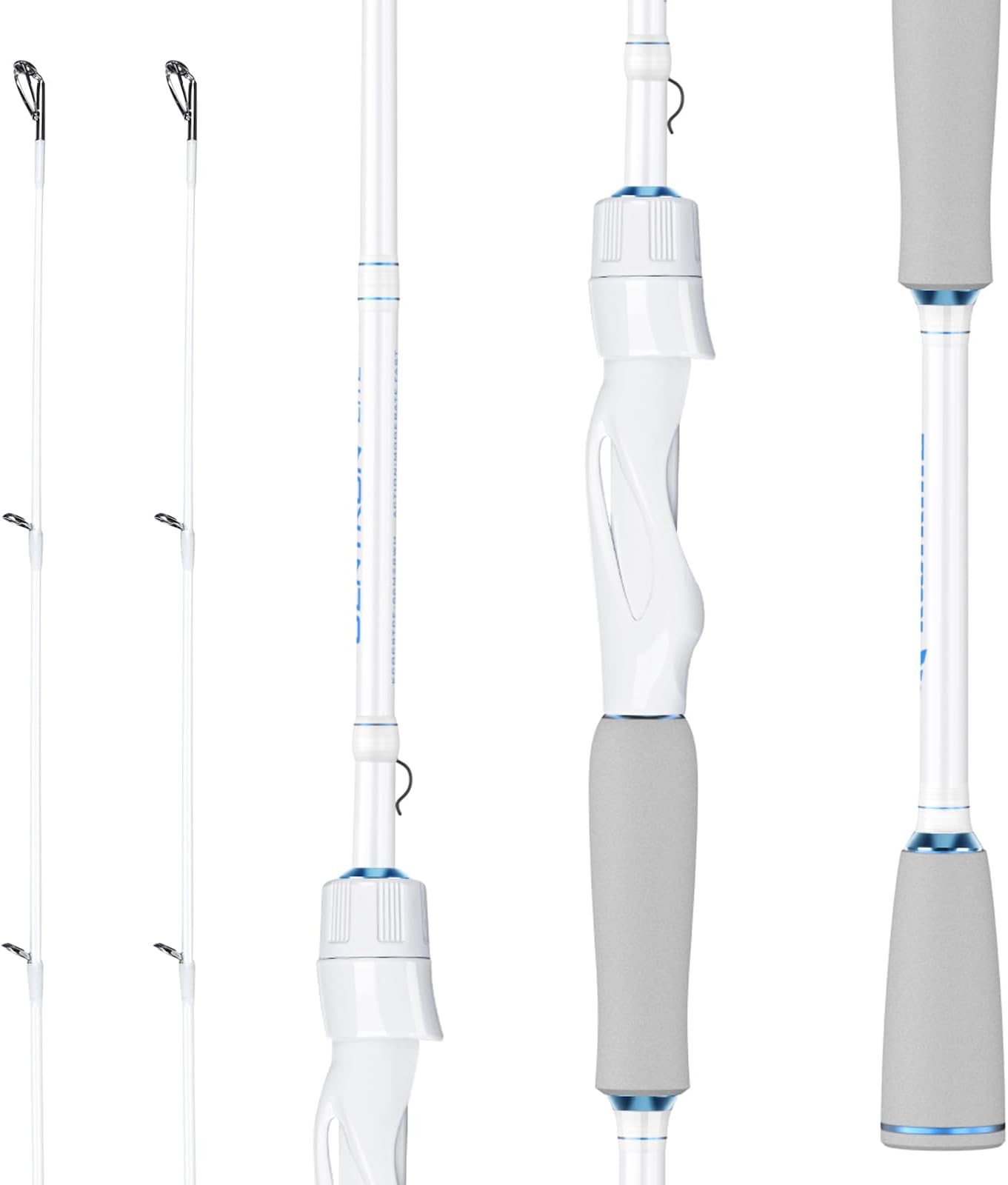 KastKing Centron Lite ツインチップロッド IM6グラファイトブランク ツインチップロッド セラミックリング付きステンレススチールガイド スプリットまたはフルリアEVAハンドルデザイン ドロップショットフックキーパー