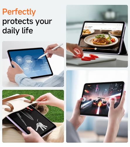 Image of SMARTDEVIL 2 Pack Screen Protector for iPad Mini 7th /6th (8.3 Inch, 2024 /2021) with Easy-Install Tray[Military Grade Shatterproof] 9H+ Hardness Tempered Glass, HD Clarity, Dust & Bubble Free