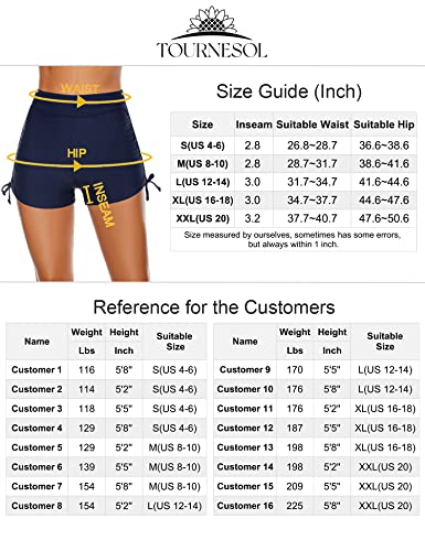 Tournesol Women's Swim Bottoms High Waisted Board Shorts Tummy Control Swimsuit Swimwear Bathing Suit Bottoms #TOP5