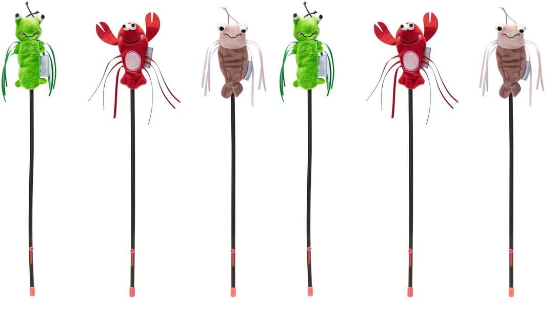 Beeztees Kedi Oltası, Oyuncaklı, Peluş, Kurdeleler, 40cm (2 paketi)