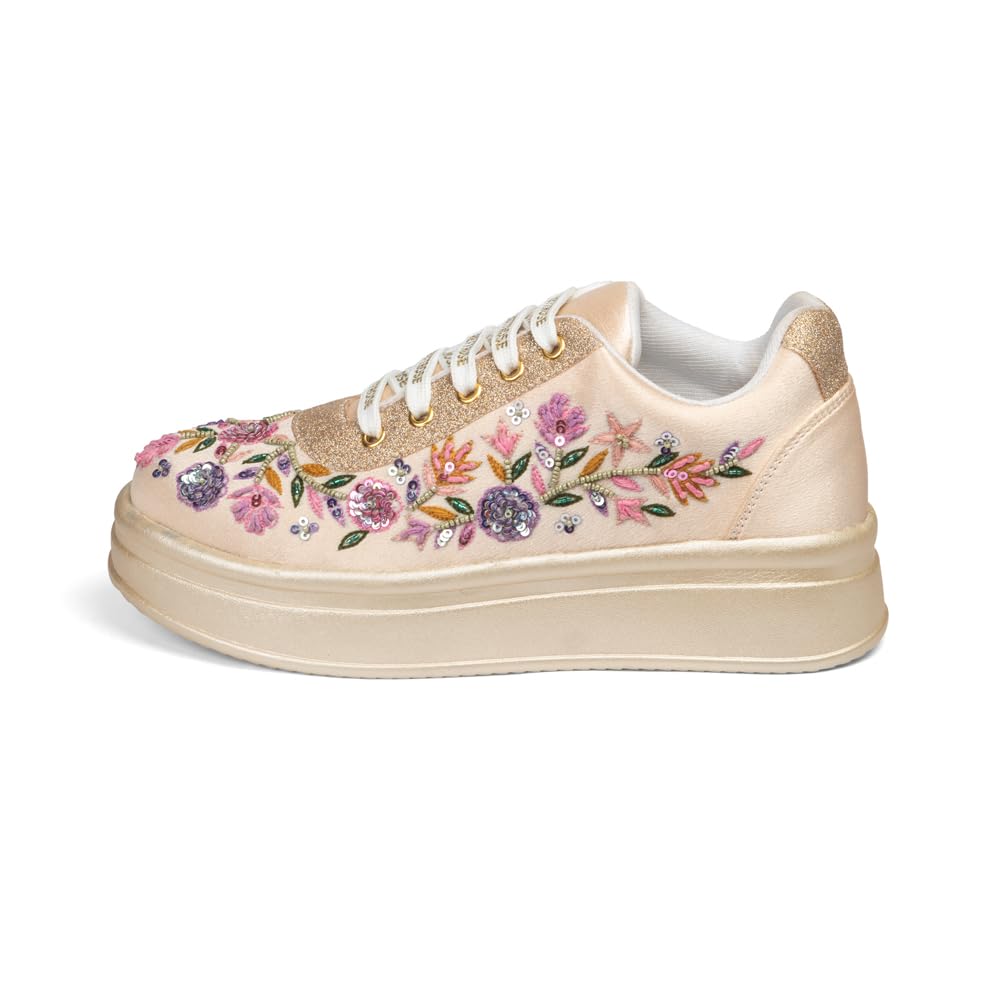 The Primrose Luxury Wild Rose Embellished Trainer-image-31