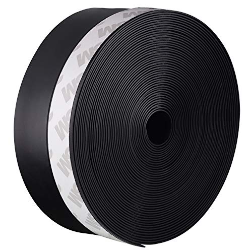 LLPT Silicone Seal Strip 1.8 x 26 Feet Black Weather Stripping Tape with Foam Adhesive for Door Sealing Window Gap to Block Cold or Hot Air Leaking in Room Keep Out Mosq Bug(WB186)