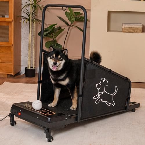 Anwick Dog Treadmill for Small and Medium Dogs, Pet Running Machine, Dog Indoor Pacer Treadmill with Remote Control, Dog Pacer Training Pad with LCD Display Screen and Remote (Black)
