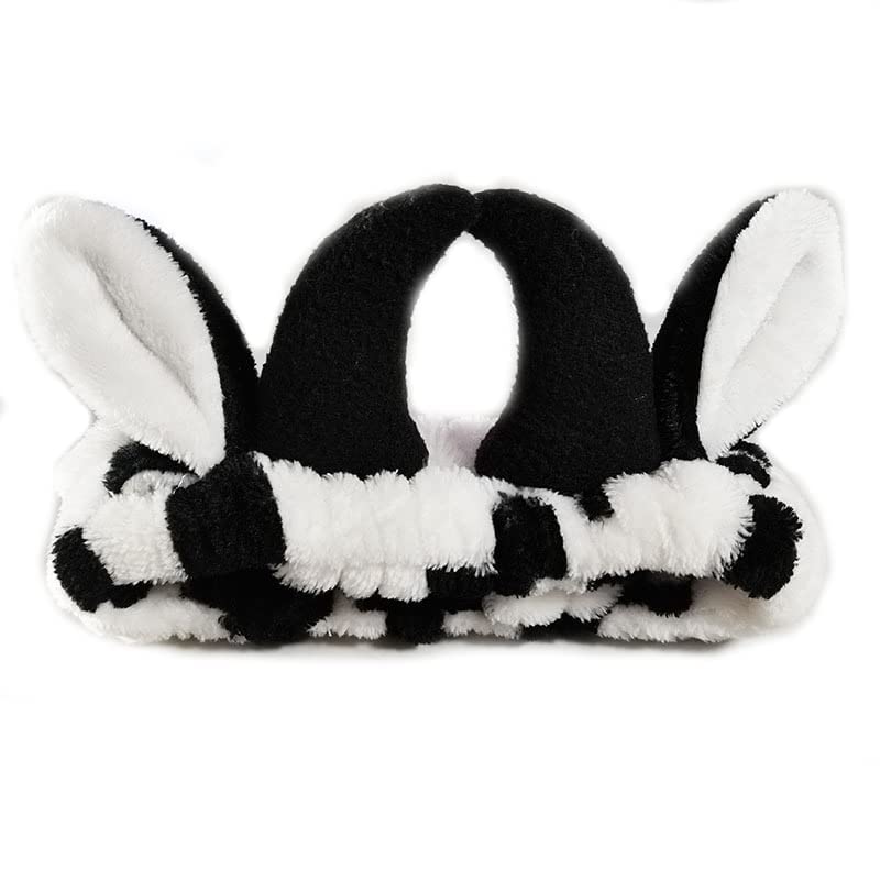 Hofar Gesichtswäsche-Stirnband Mit Kaninchenohren – Niedliches Fleece-Band Für Make-up Und Wellness