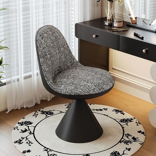 Silla de dormitorio giratoria 360 elegante con respaldo cómodo para tocador 2