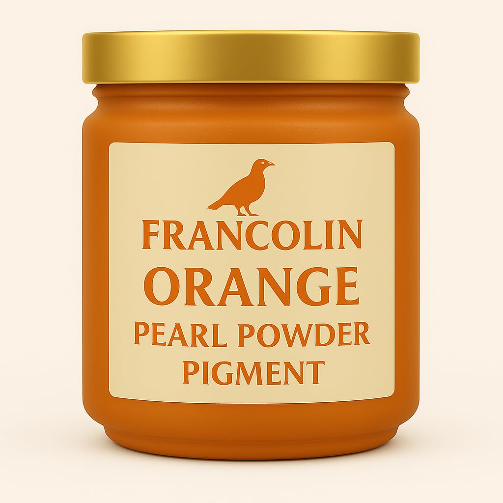 Francolin | Orange | Mica/Pearl Powder Pigment | Non Toxic | Vibrant Metallic Glowing | for Soap, Epoxy Resin, Painting, Nail Art & Craft, Cosmetic, Slime | 20g-image-31