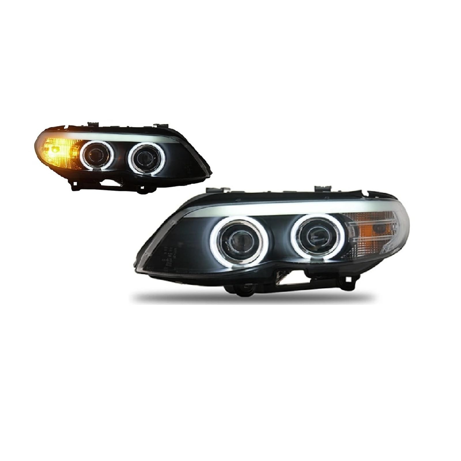 Pasuje do B//M//W X5 E53 04-06 pełna dioda LED DRL reflektor samochodowy montaż sygnału akcesoria samochodowe zmodyfikowana lampa stylizacja reflektory LED(Low led high led)