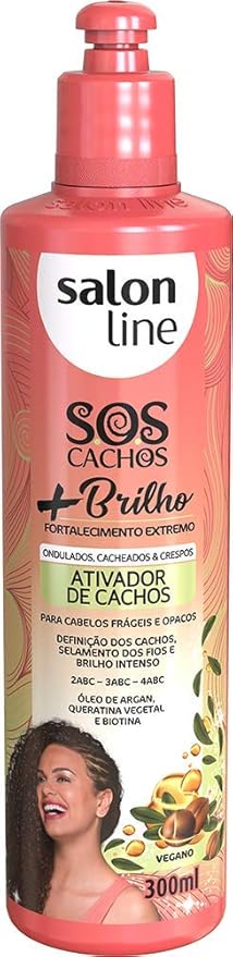 Amazon Com Salon Line Linha Tratamento Radiance Brilho Absoluto Ativador De Cachos 300 Ml Salon Line Treatment Radiance Absolute Shine Collection Curl Activator 10 14 Fl Oz Beauty Personal Care