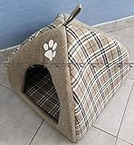  New Little Birds Cuccia Igloo per Cani & Gatti Varie Fantasie (M 37 x 37 x 31 cm)