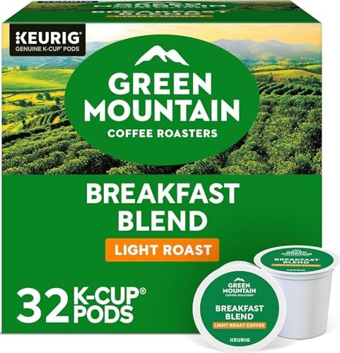 Green Mountain Coffee Roasters Breakfast Blend Keurig Single-Serve K-Cup Pods, Light Roast Coffee, 32 Count