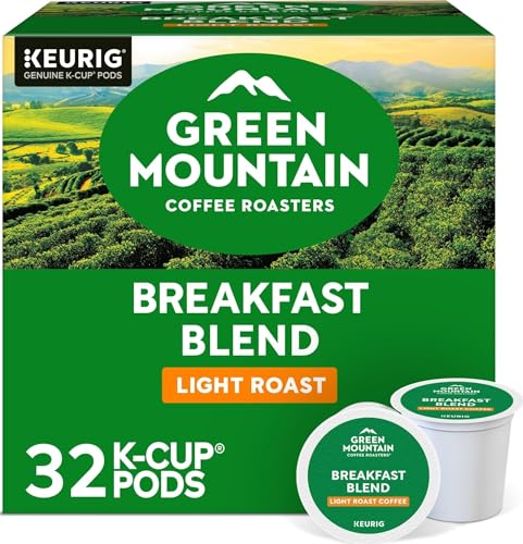 Green Mountain Coffee Roasters Breakfast Blend Keurig Single-Serve K-Cup Pods, Light Roast Coffee, 32 Count