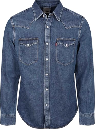 Image of Levi's Men's Solid Slim Fit Denim Shirt