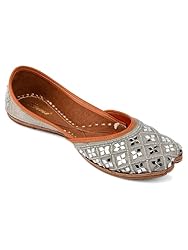 DESI COLOUR Casual Footwear for Womens/Punjabi Jutti/Mojari for Party Sea Green Mirror
