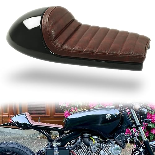 ブラウンバイクシート Amazon | Karun ヴィンテージレトロバイク カフェ レーサー