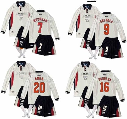 1998 イングランド代表 レトロ ユニフォーム 半袖 背番号7 ベッカム M