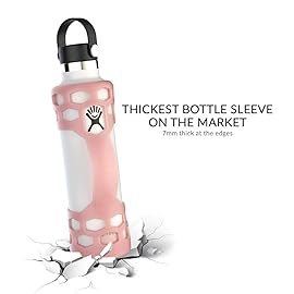 REUZBL Silicone Bottle Bumper with Patented Handle - Fits Hydro Flask 40 oz - Protective Bottle Boot Sleeve