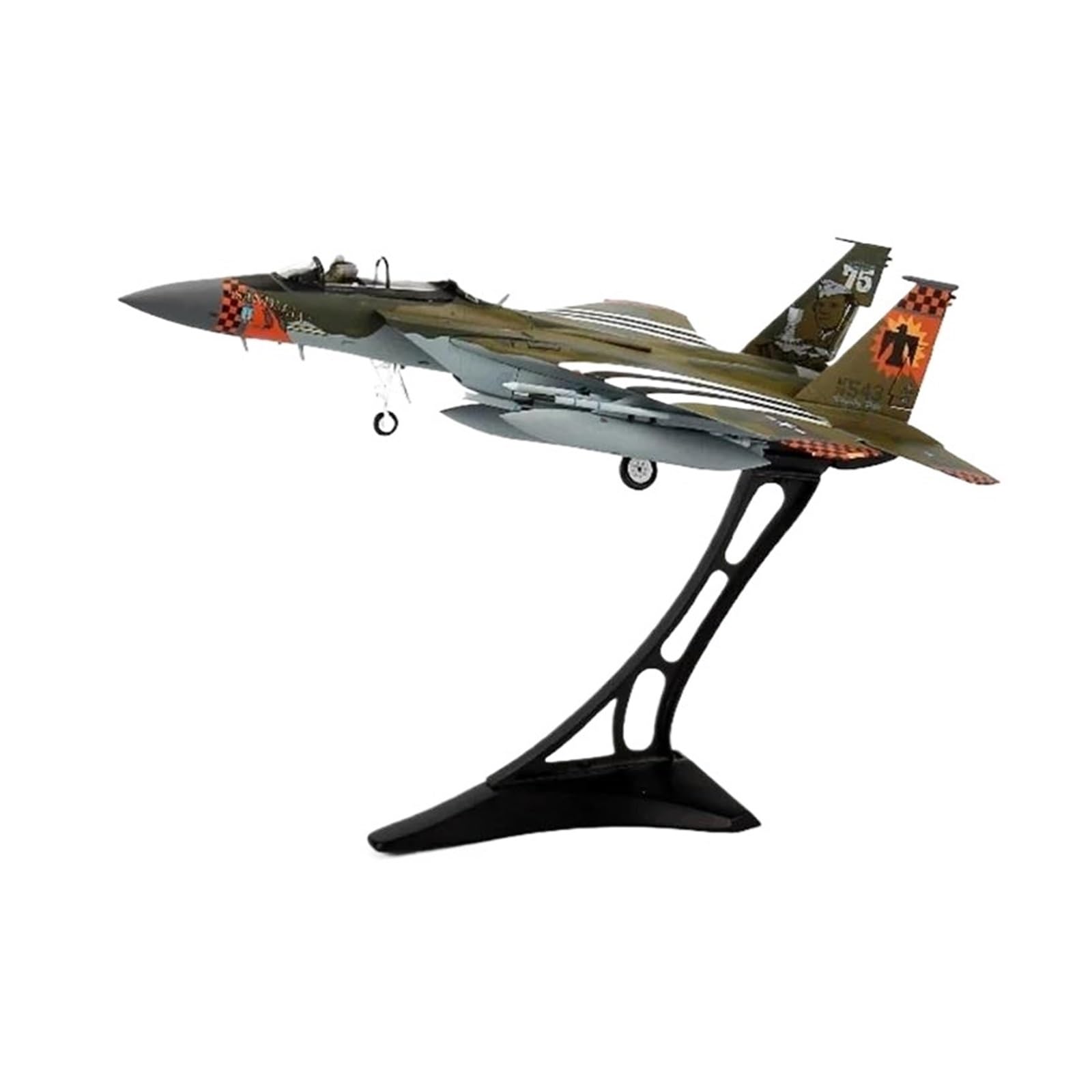 Must-Have for Collectors 1/72 per F15 F-15C F-15 con Supporto da Caccia pressofuso in Lega di Metallo Modello di Aereo per Aerei Kit di Costruzione di Modello Verde (Verde A)