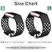 Maledan Bands Compatible with Fitbit Charge 3 and 4, Breathable Sport Band Replacement Wristbands with Air Holes for Women and Men, Small