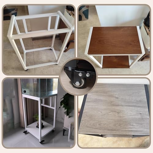 Soporte de tanque de tortuga rodante, estante de cultivo de grano de madera resistente para plantas acuáticas y macetas de exhibición, estante de esquina que ahorra espacio para el hogar y la oficina