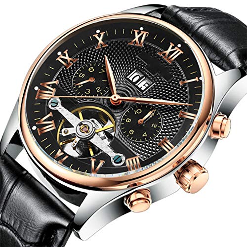 Preisvergleich Produktbild Ltongx Herrenuhren Automatische Tourbillon Mechanische Armbanduhr Wasserdichte Trenduhr,B